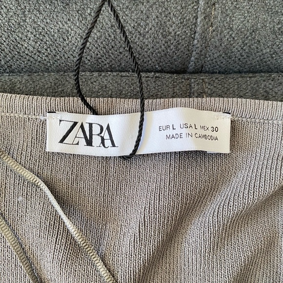 ZARA NEW grey knit stretchy cardigan - Picture 3 of 3